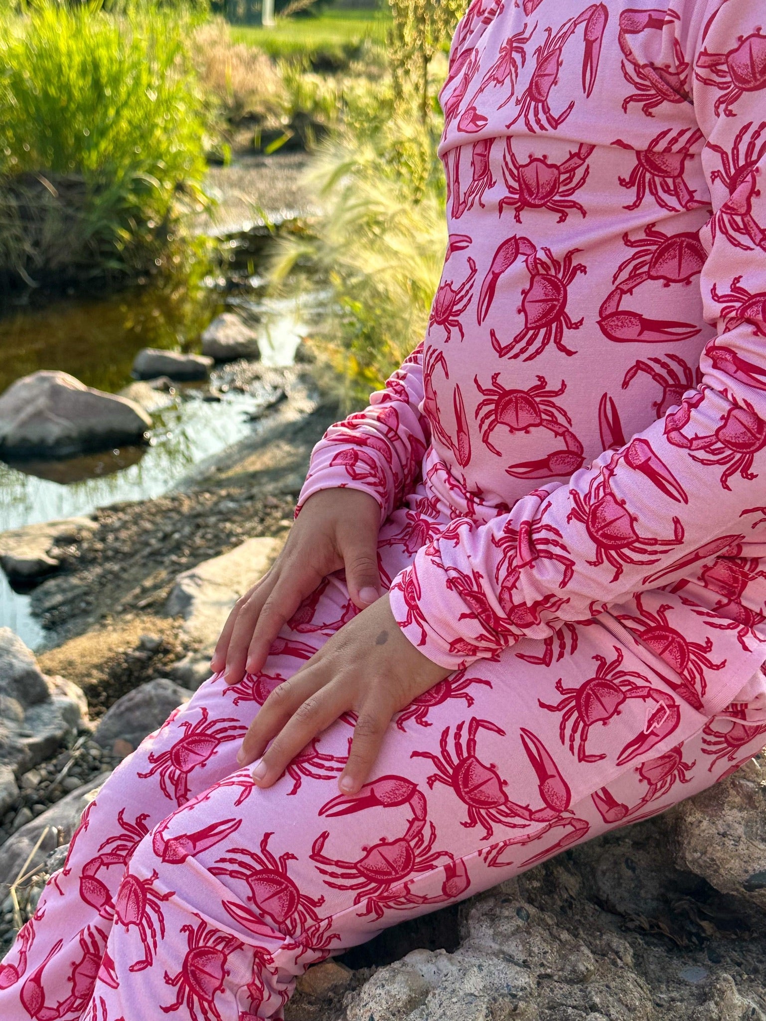 Collection of Fiddler Crabs Long Sleeve PJ Set in a gallery layout