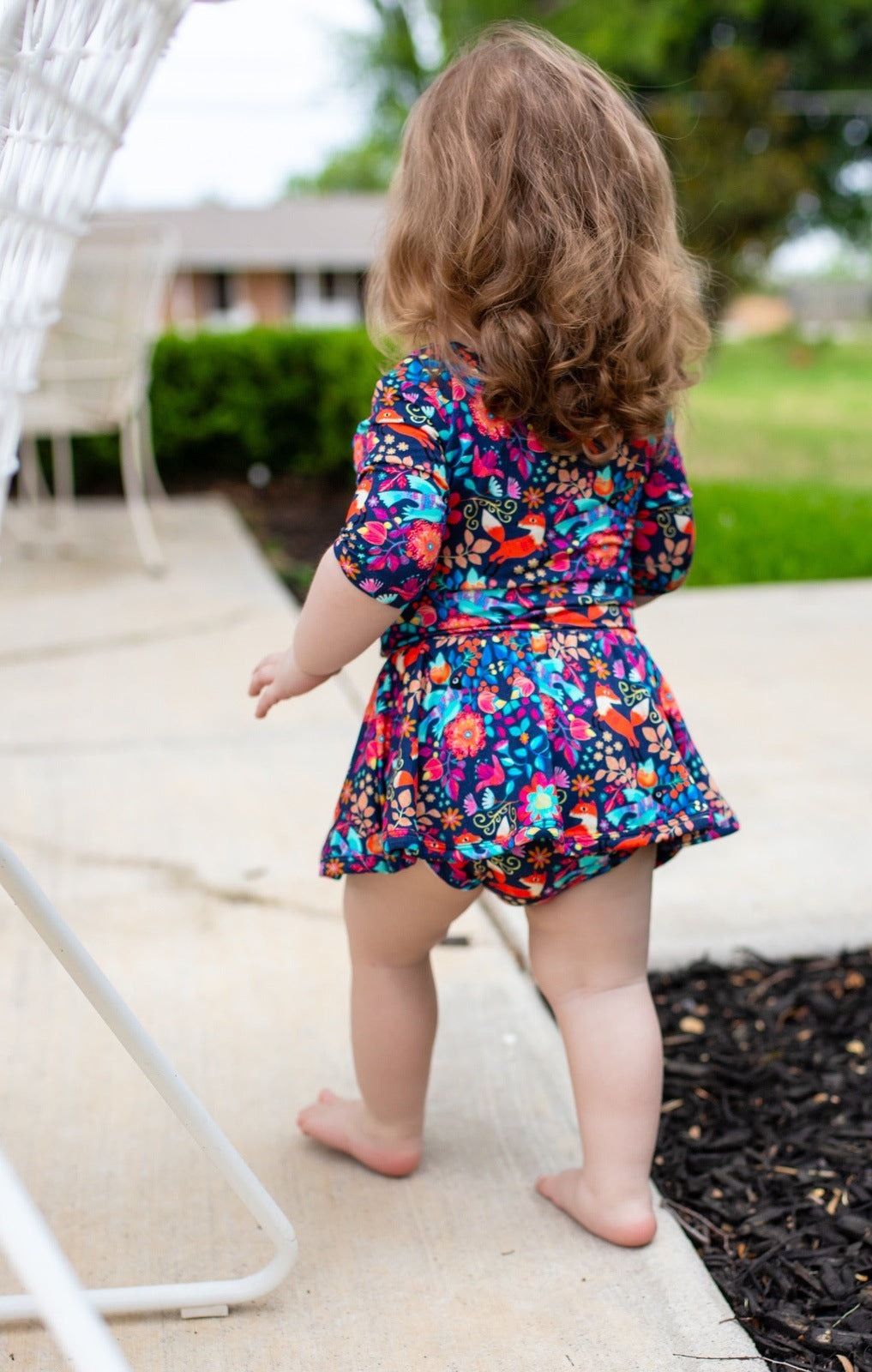 Foxy Folksy Half Sleeve Leotard Dress