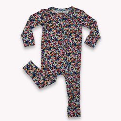 Image of Rainbow Sprinkles Zip Convertible Footie