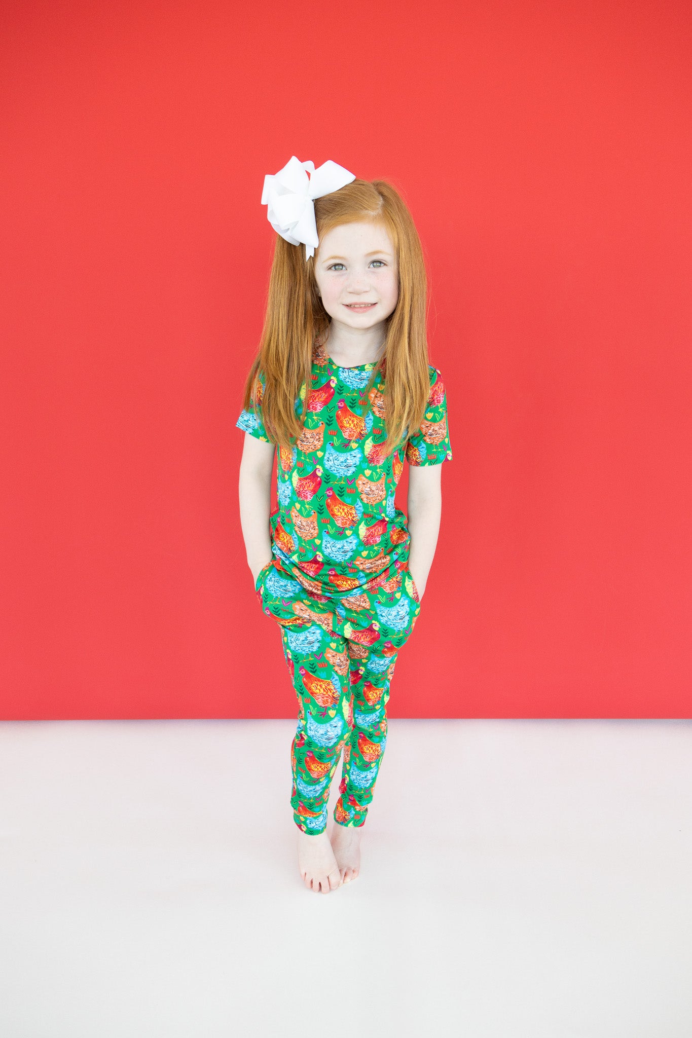 Collection of Chicken Friends Short Sleeve PJ Set in a gallery layout