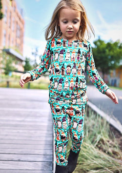 Collection of Trick Or Treat Gnomes Long Sleeve PJ Set in a gallery layout