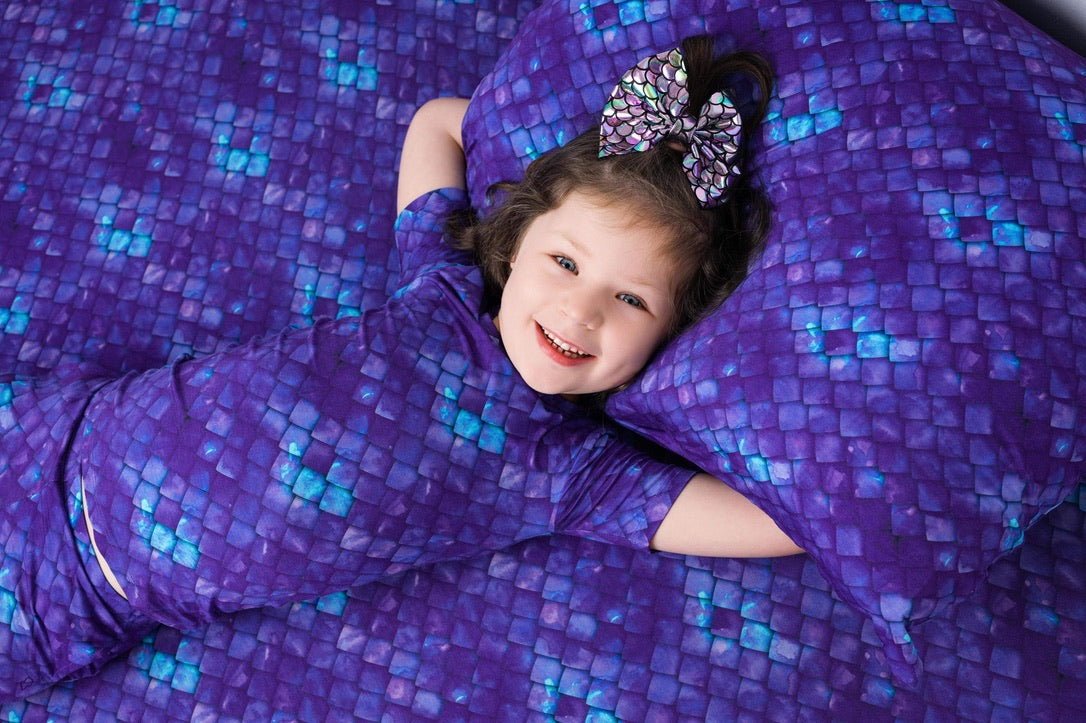 Purple Dragon Scales Twin Fitted Sheet