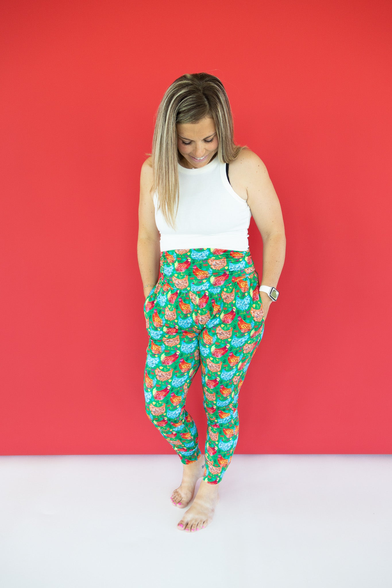 Collection of Chicken Friends Women's Lounge Joggers in a gallery layout