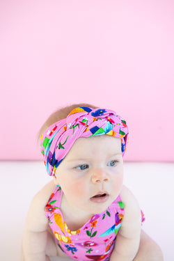 Collection of Hummingbird Floral Braided Headband in a gallery layout