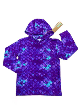 Collection of Purple Dragon Scales Lightweight Hoodie in a gallery layout