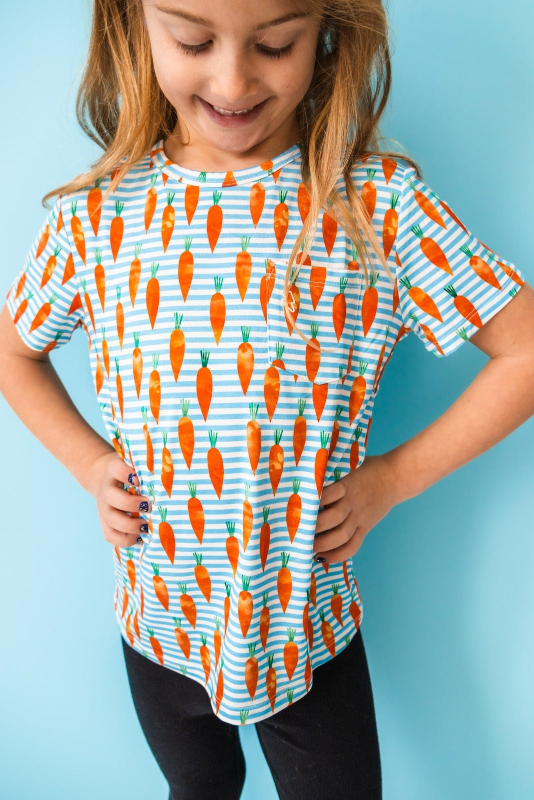 Collection of Carrot Stripes Pocket Tee SHIPS 2/15 in a gallery layout