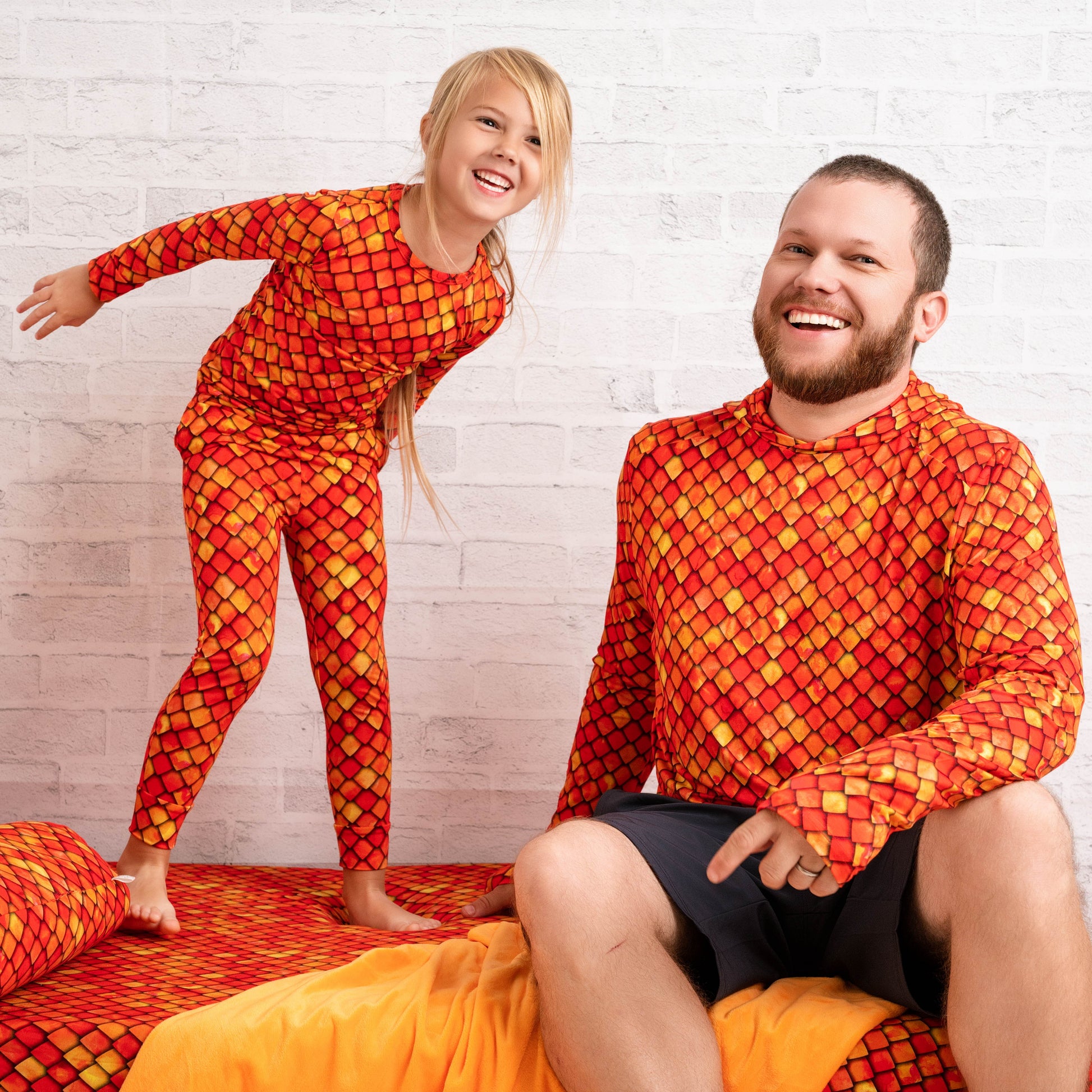 Red Dragon Scales Long Sleeve PJ Set