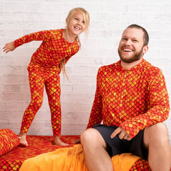 Collection of Red Dragon Scales Long Sleeve PJ Set in a gallery layout