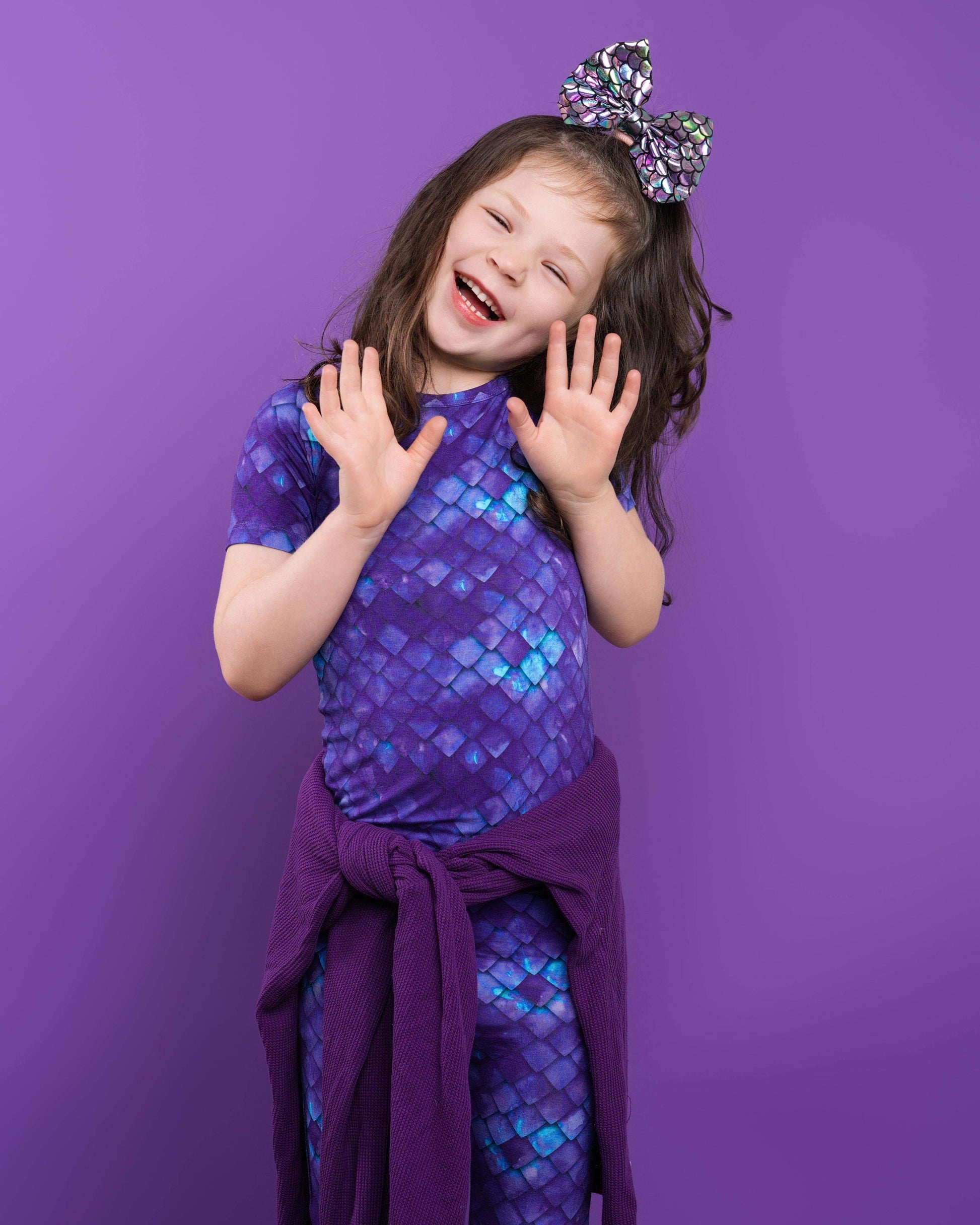 Purple Dragon Scales Short Sleeve PJ Set