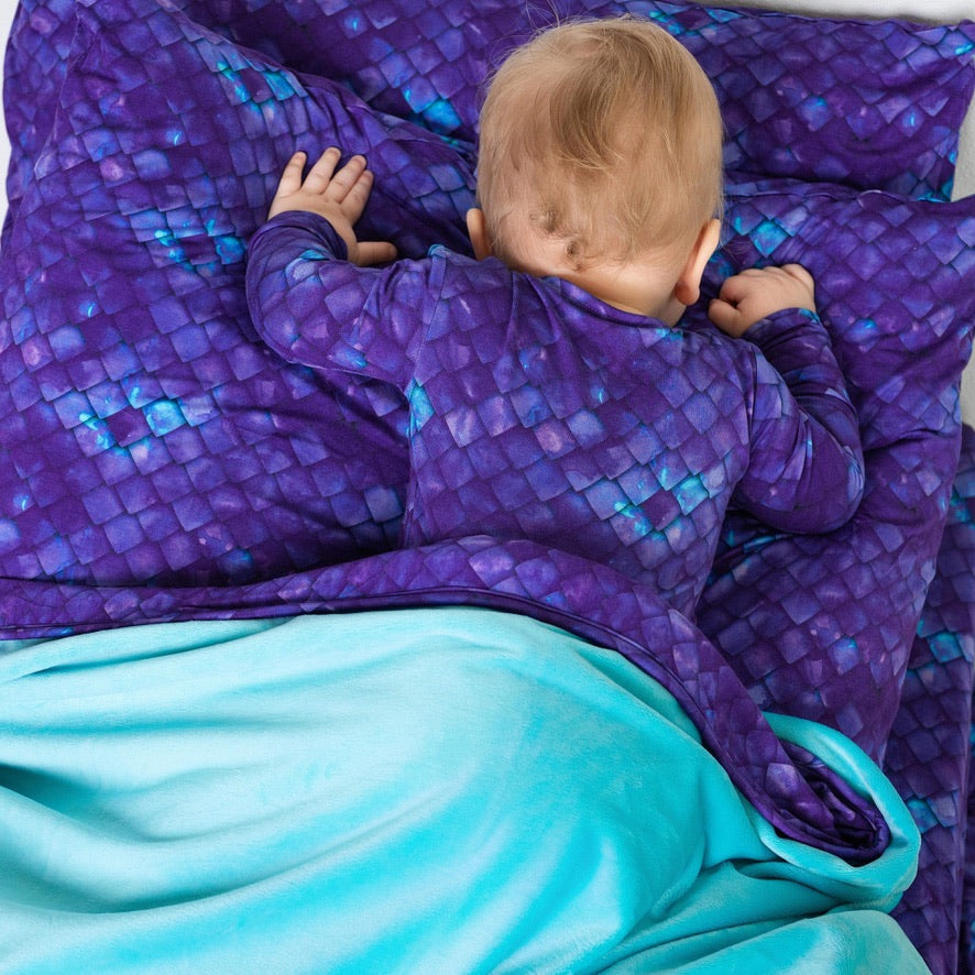 Collection of Purple Dragon Scales Twin Fitted Sheet in a gallery layout