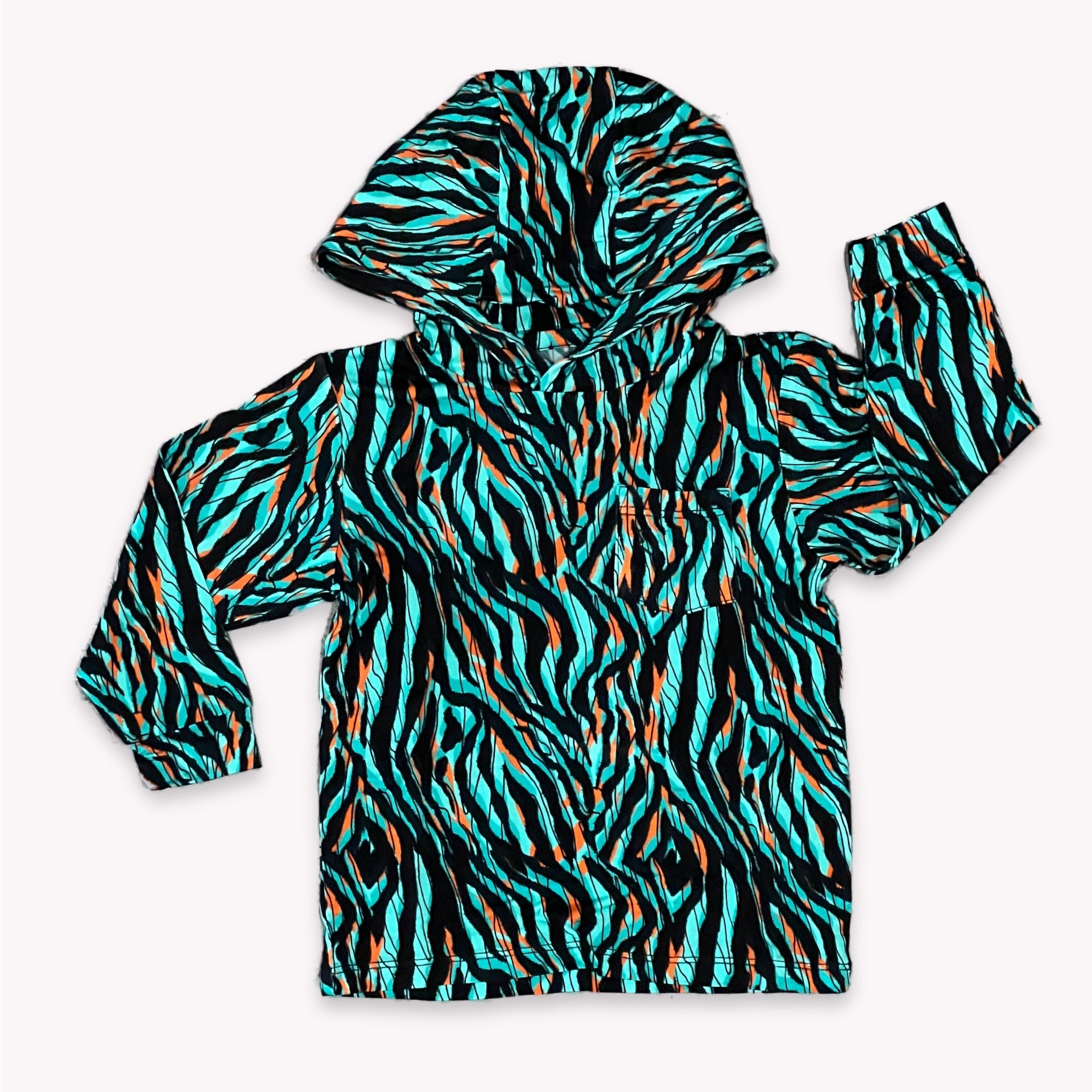 Collection of Funky Zebra Lightweight Hoodie in a gallery layout