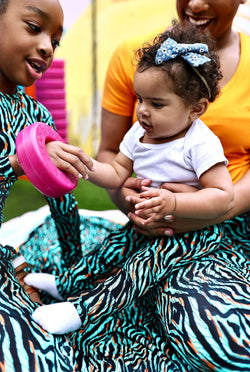 Collection of Funky Zebra Convertible Footie Lounge Pants in a gallery layout