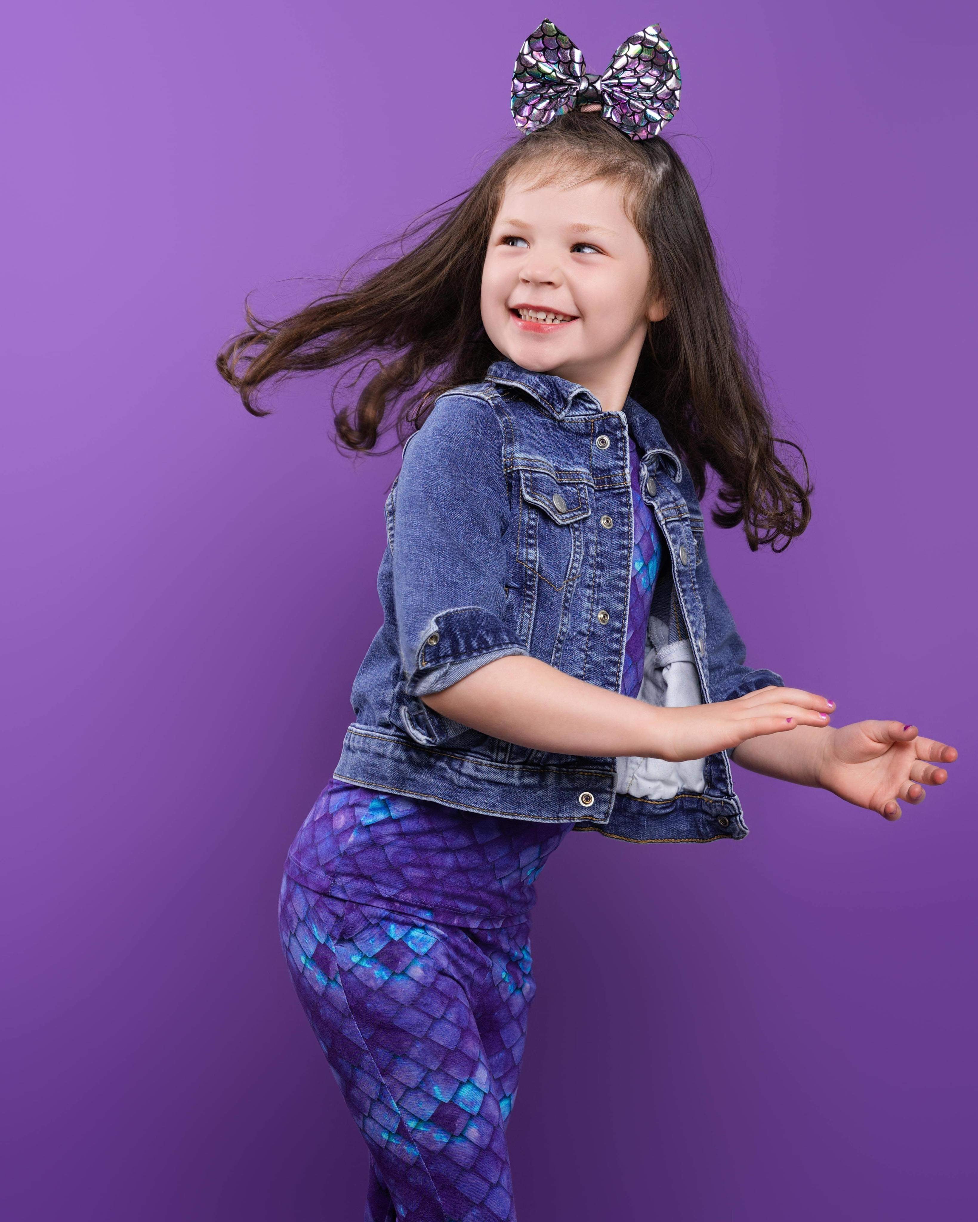 Collection of Purple Dragon Scales Short Sleeve PJ Set in a gallery layout