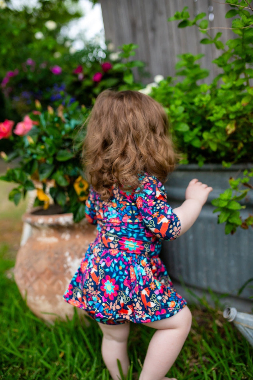 Foxy Folksy Half Sleeve Leotard Dress