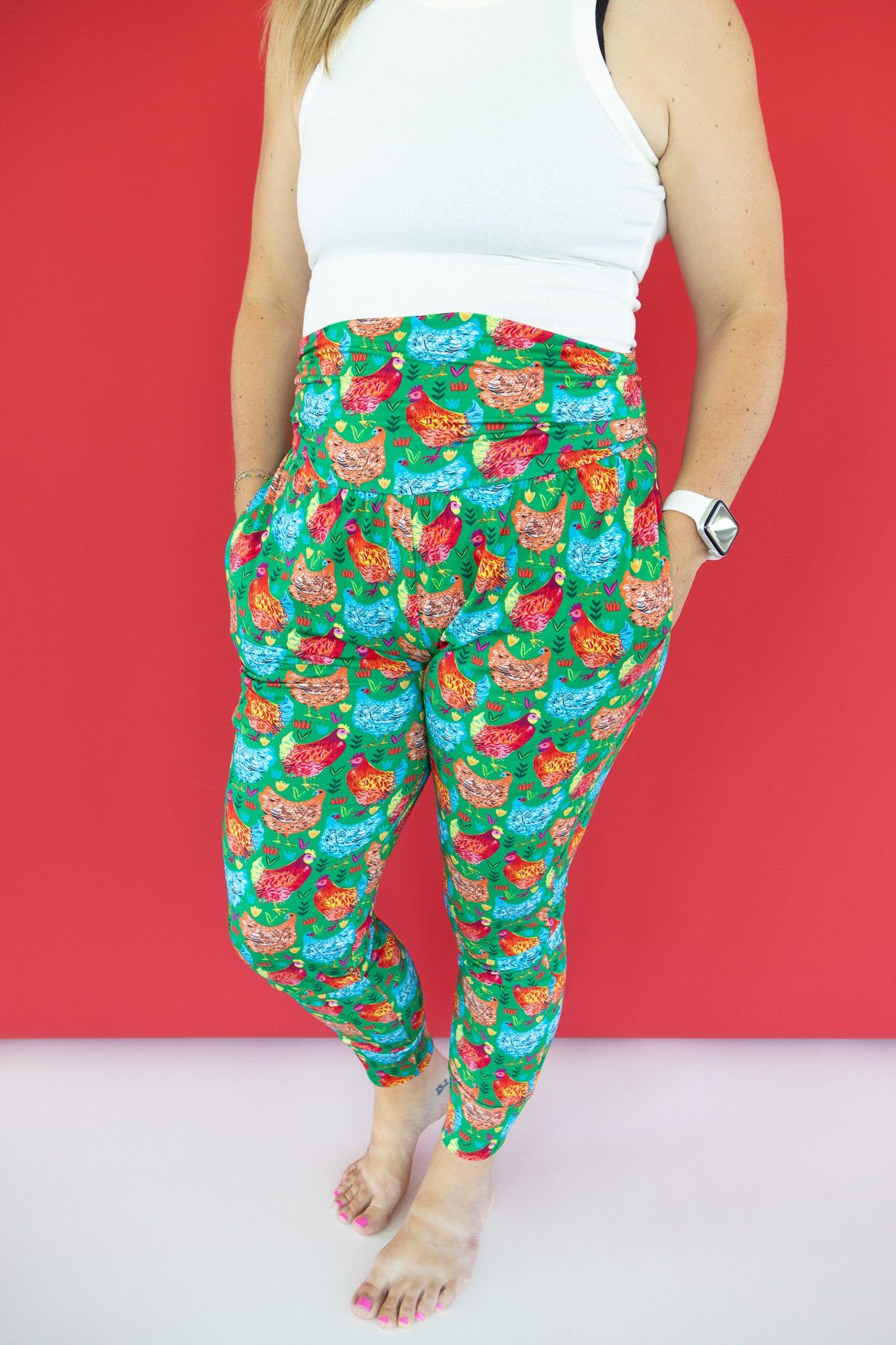 Collection of Chicken Friends Women's Lounge Joggers in a gallery layout