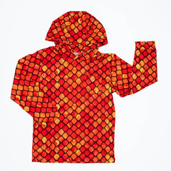 Collection of Red Dragon Scales Lightweight Hoodie in a gallery layout