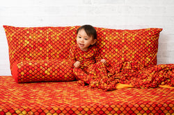 Collection of Red Dragon Scales Twin Fitted Sheet in a gallery layout