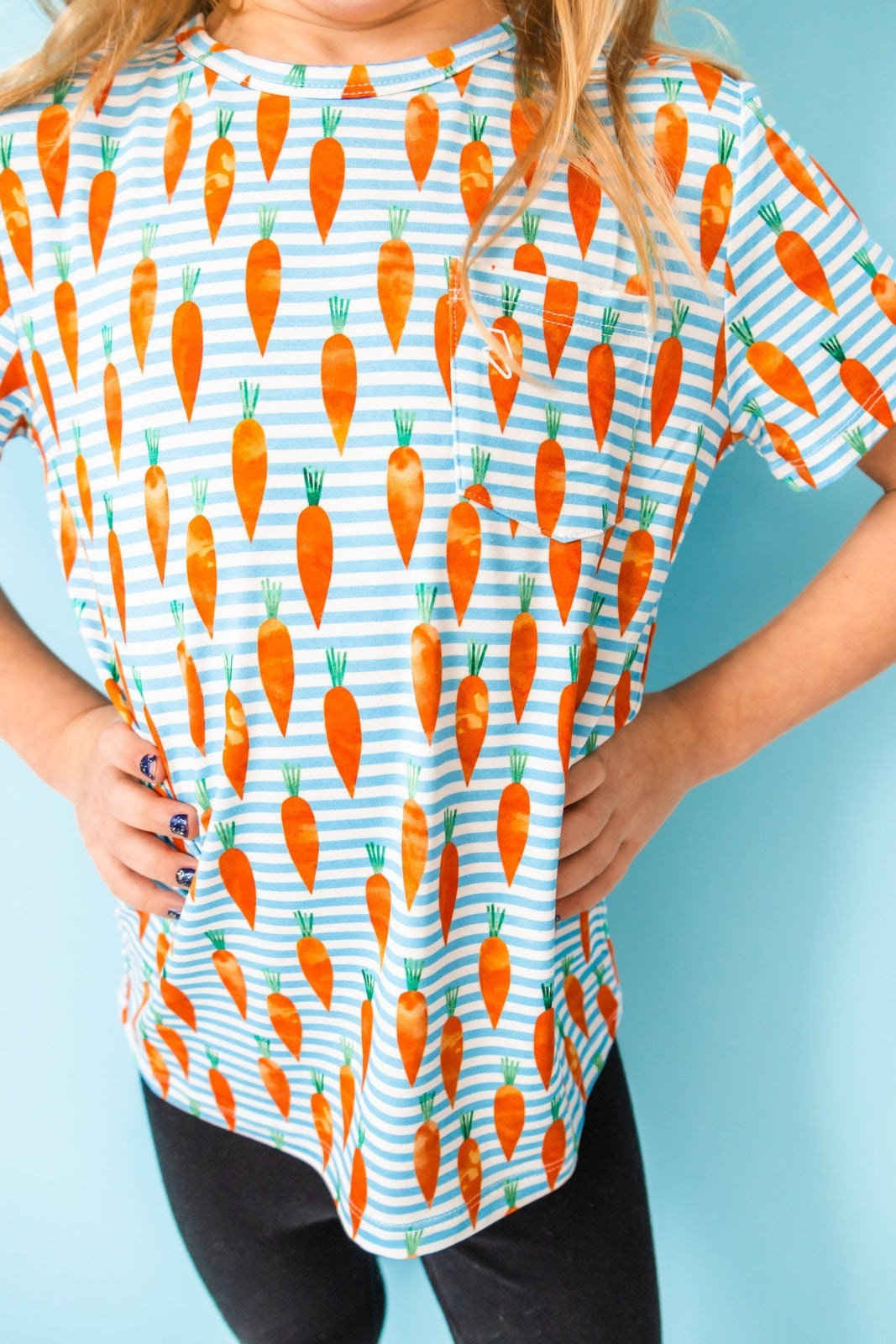 Collection of Carrot Stripes Pocket Tee SHIPS 2/15 in a gallery layout