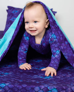 Collection of Purple Dragon Scales | Aquamarine Minky Great Grand Lovey™ in a gallery layout