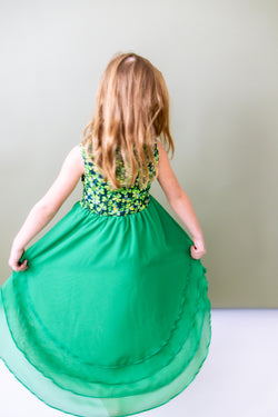 Image of Lucky Clover Tiered High-Low Dress