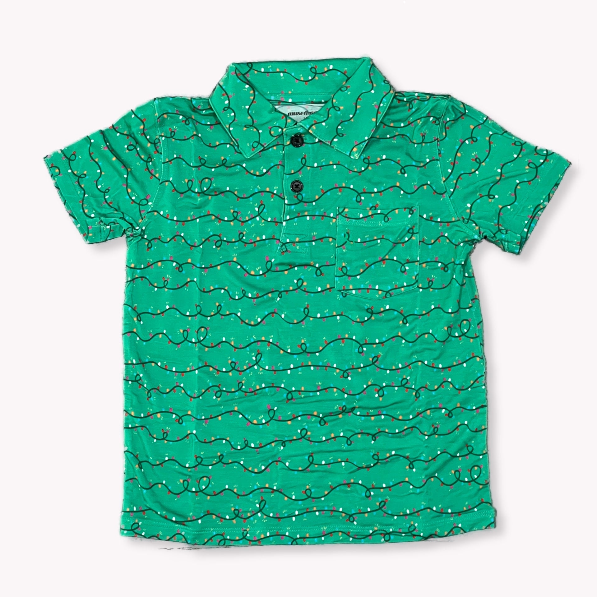 Collection of Festive Lights Polo Shirt in a gallery layout