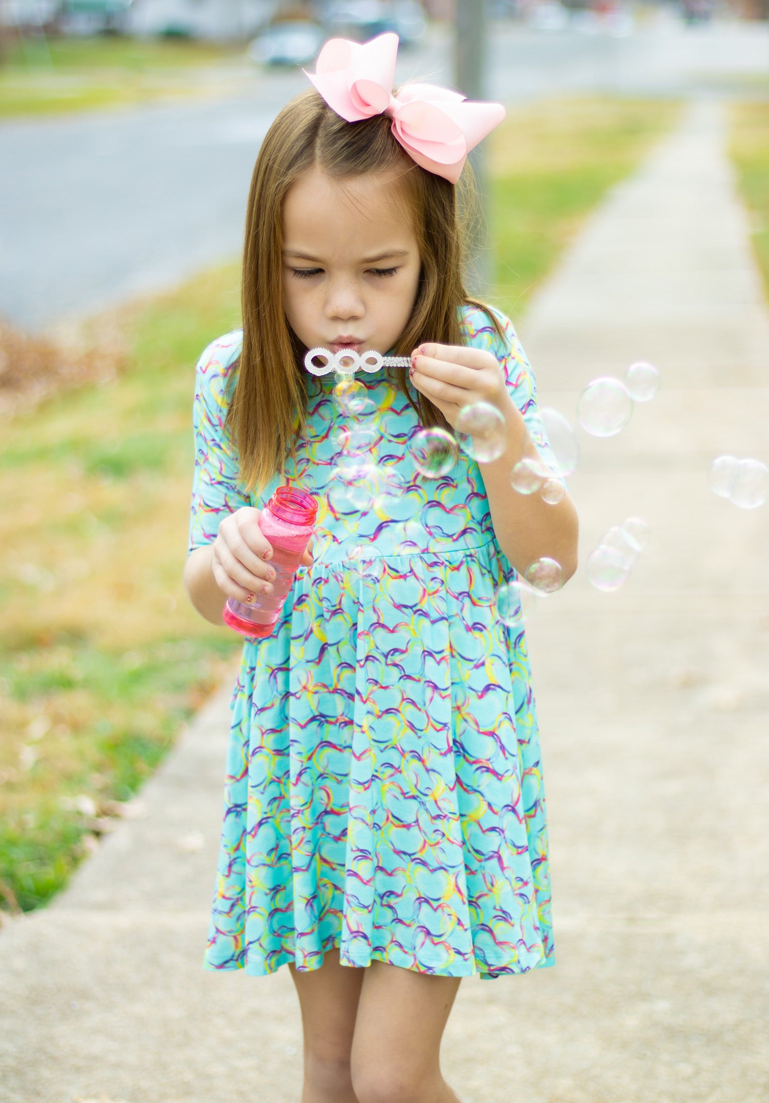 Bubbling Love 2.0 Half Sleeve Skater Dress