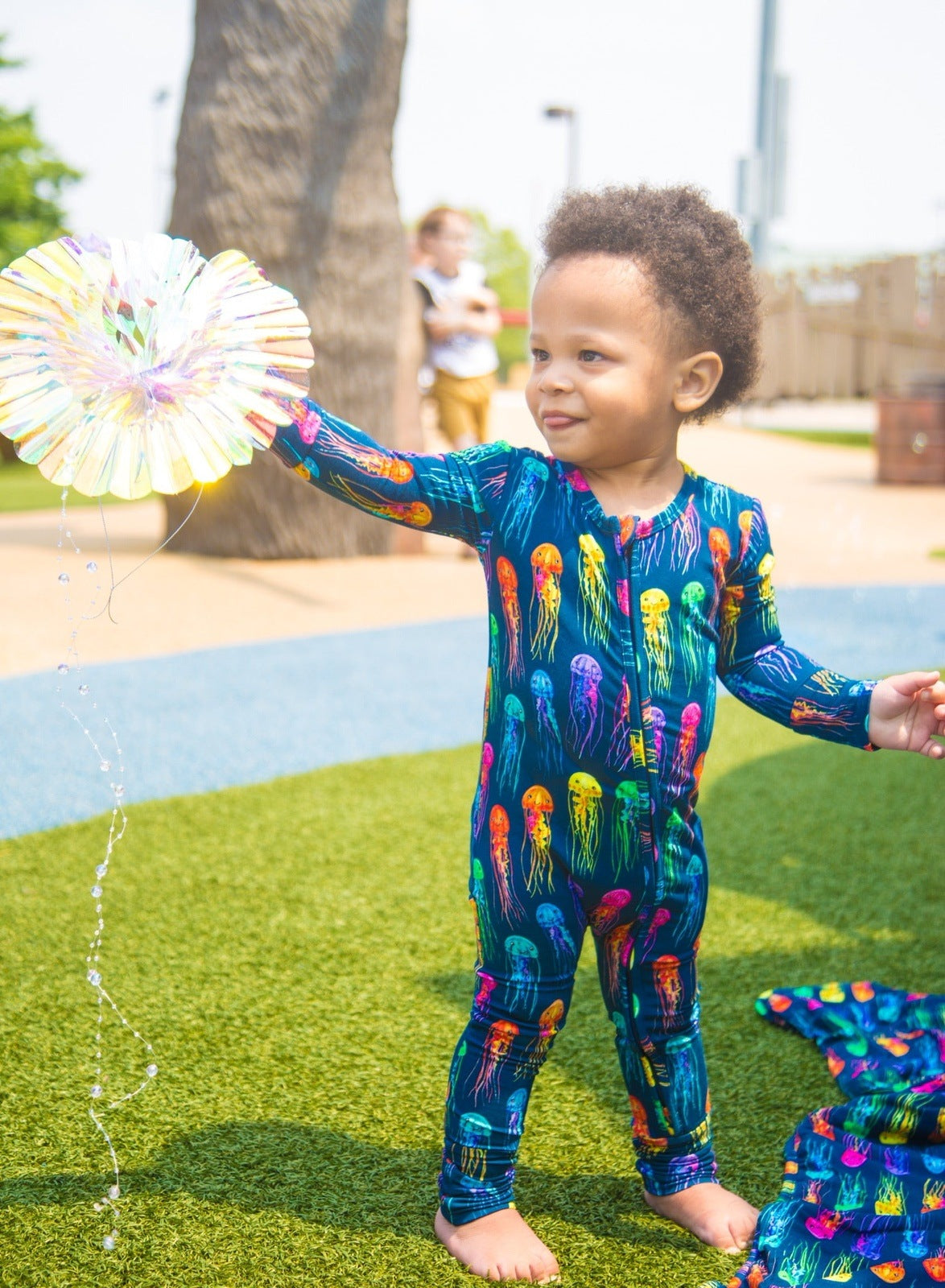 Rainbow Jellies Zip Convertible Footie