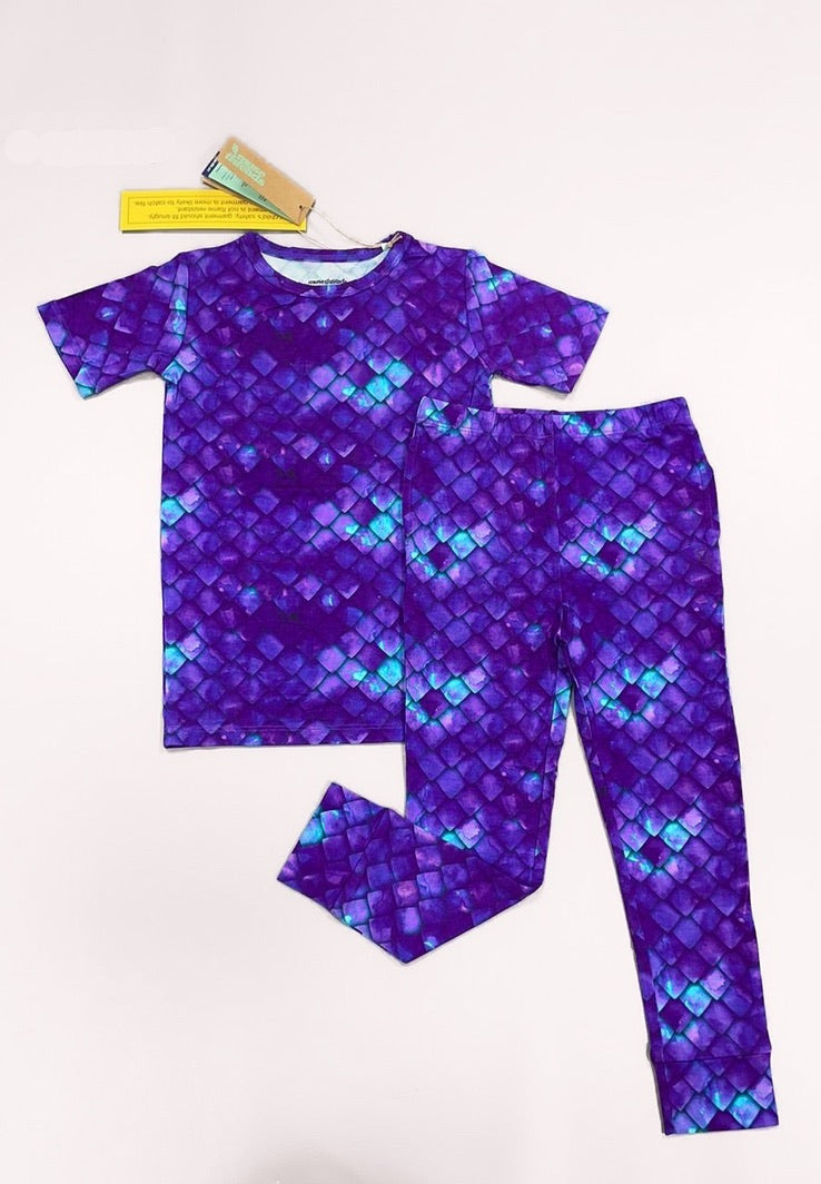 Purple Dragon Scales Short Sleeve PJ Set