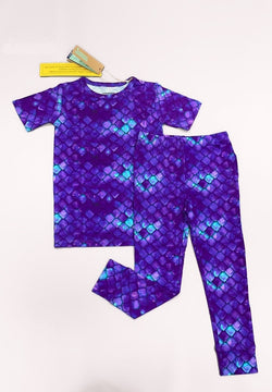 Collection of Purple Dragon Scales Short Sleeve PJ Set in a gallery layout