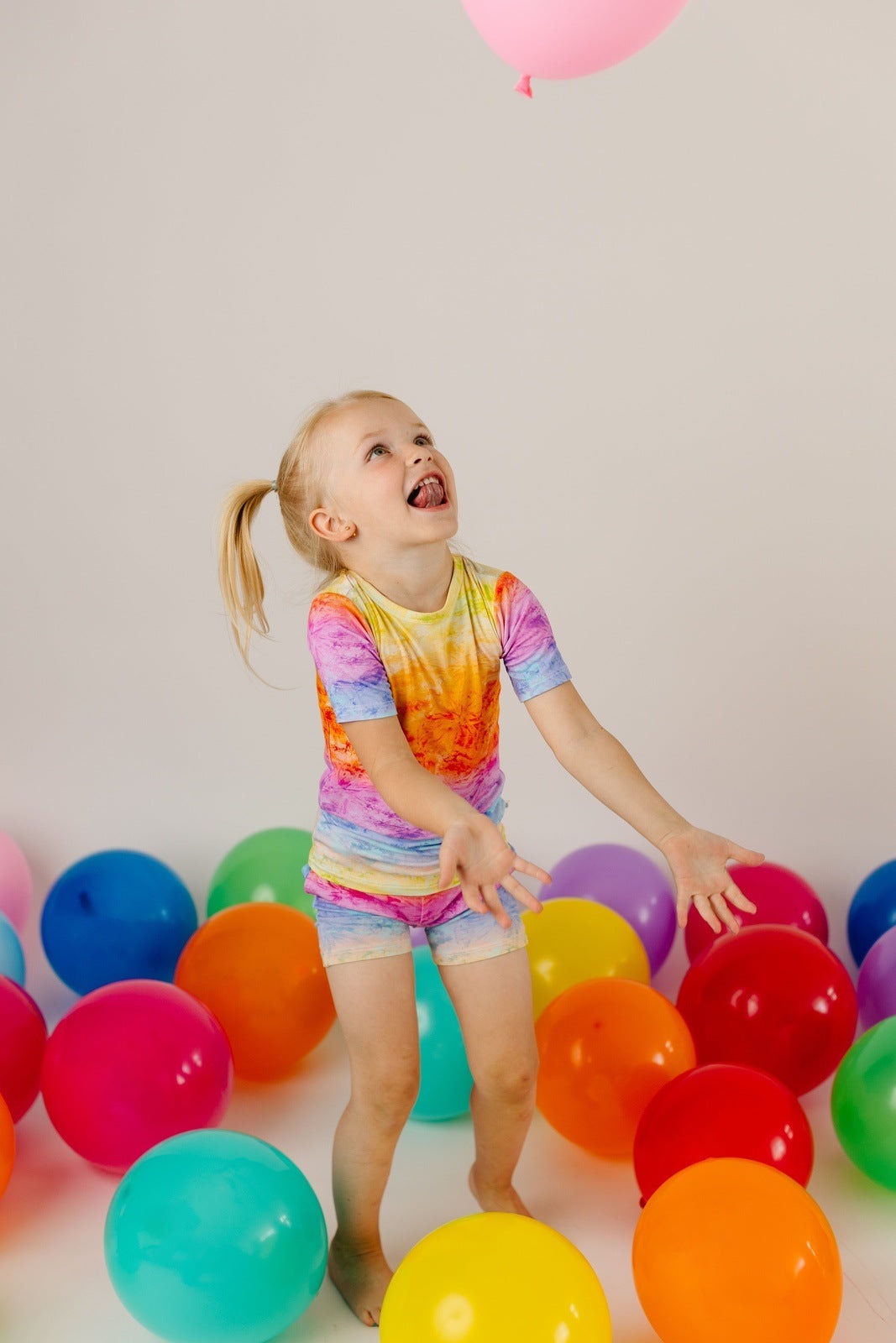 Rainbow Sherbet Short Sleeve/Shorts PJ Set