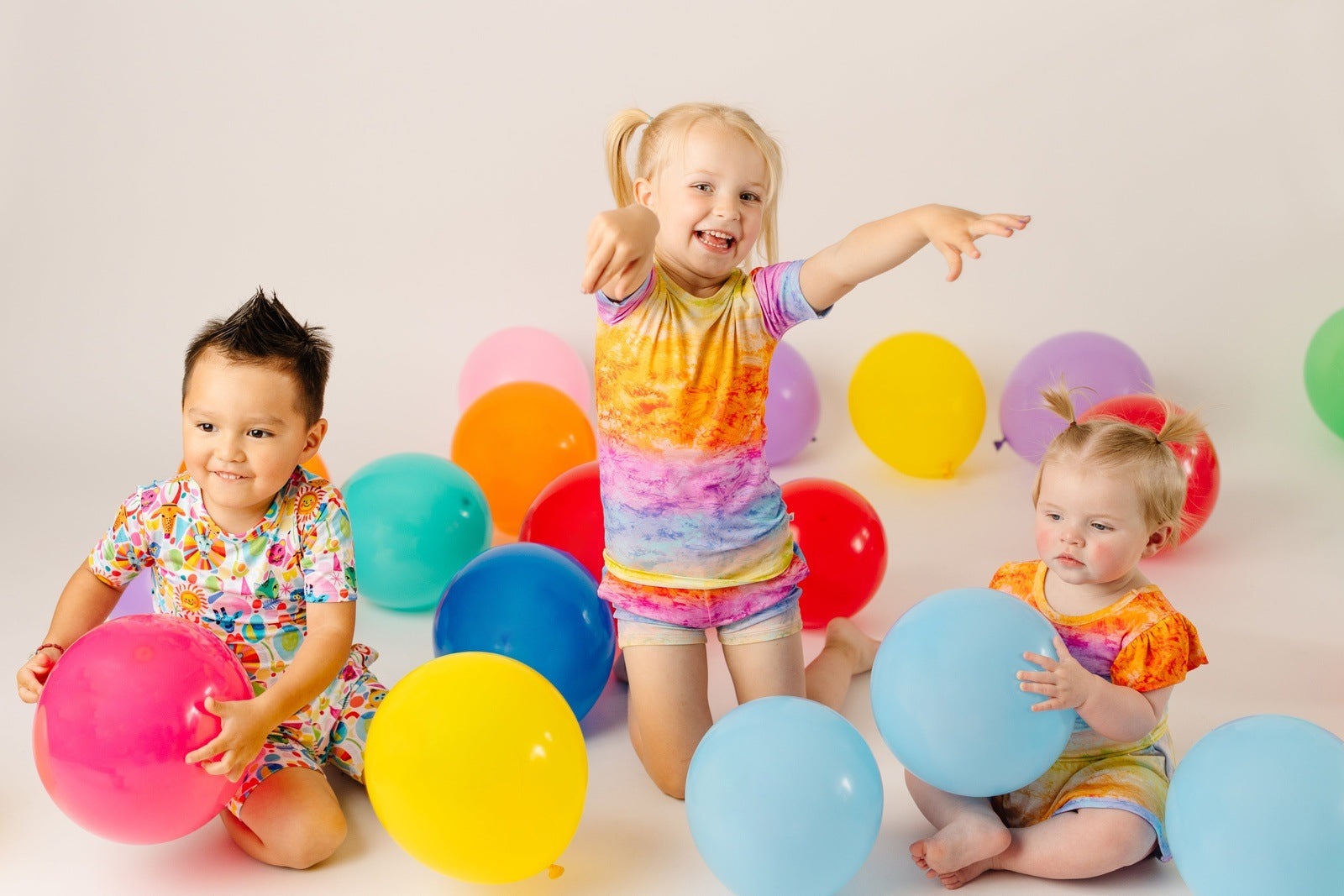 Rainbow Sherbet Short Sleeve/Shorts PJ Set