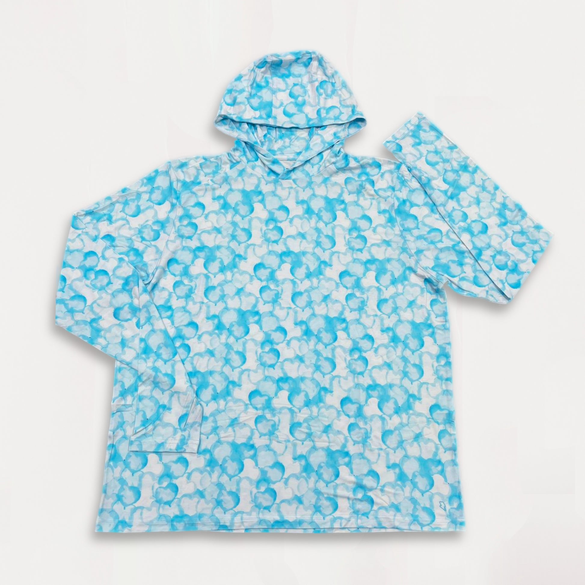 Bubbling Love Blue Edition: Adult Unisex Lightweight Hoodie