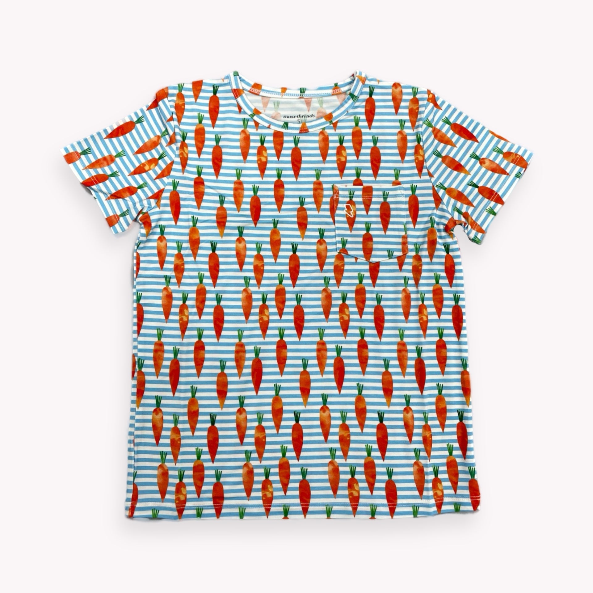 Carrot Stripes Pocket Tee