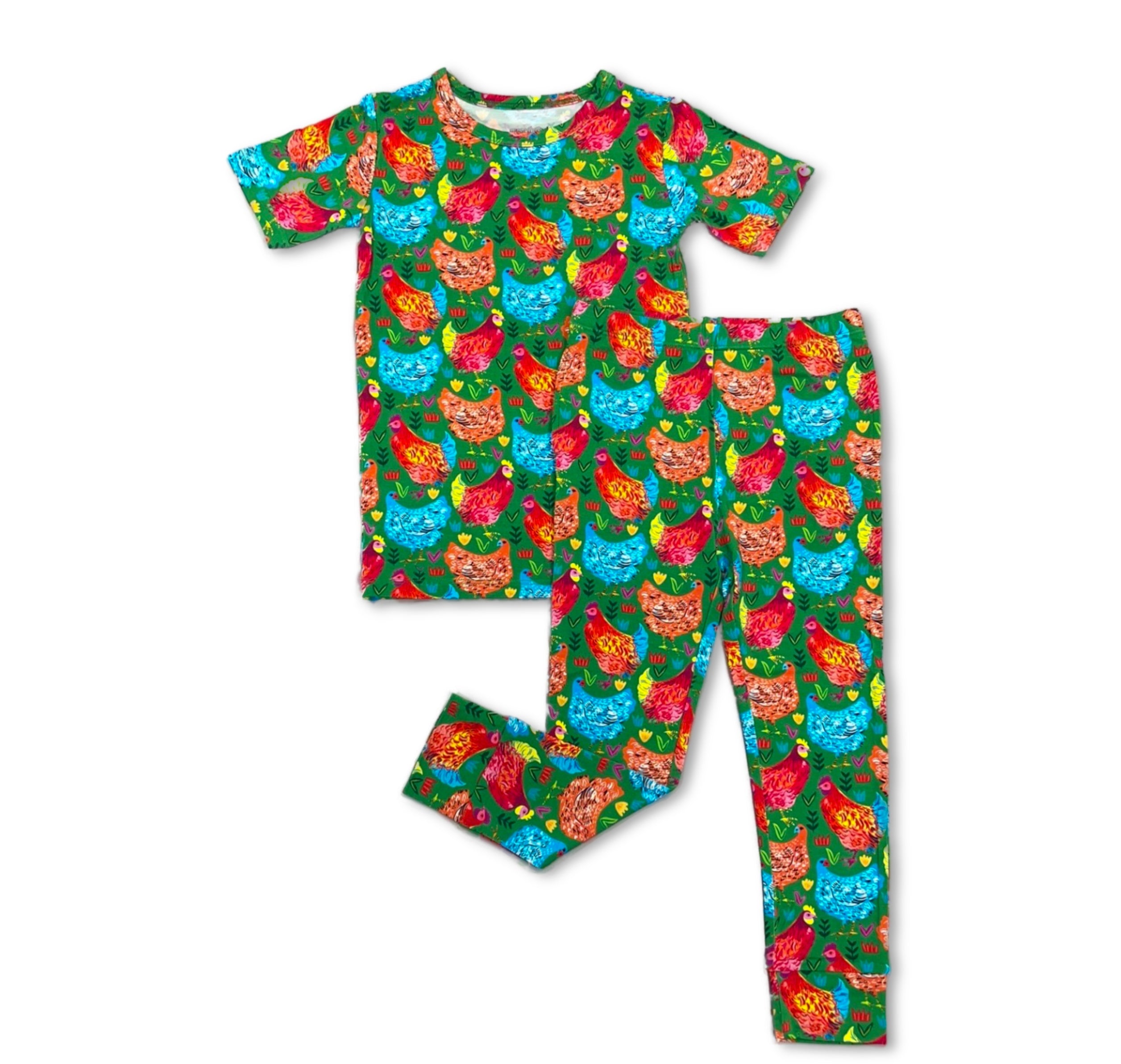 Collection of Chicken Friends Short Sleeve PJ Set in a gallery layout