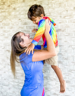 Image of Rainbow Stripe Lightweight Hoodie