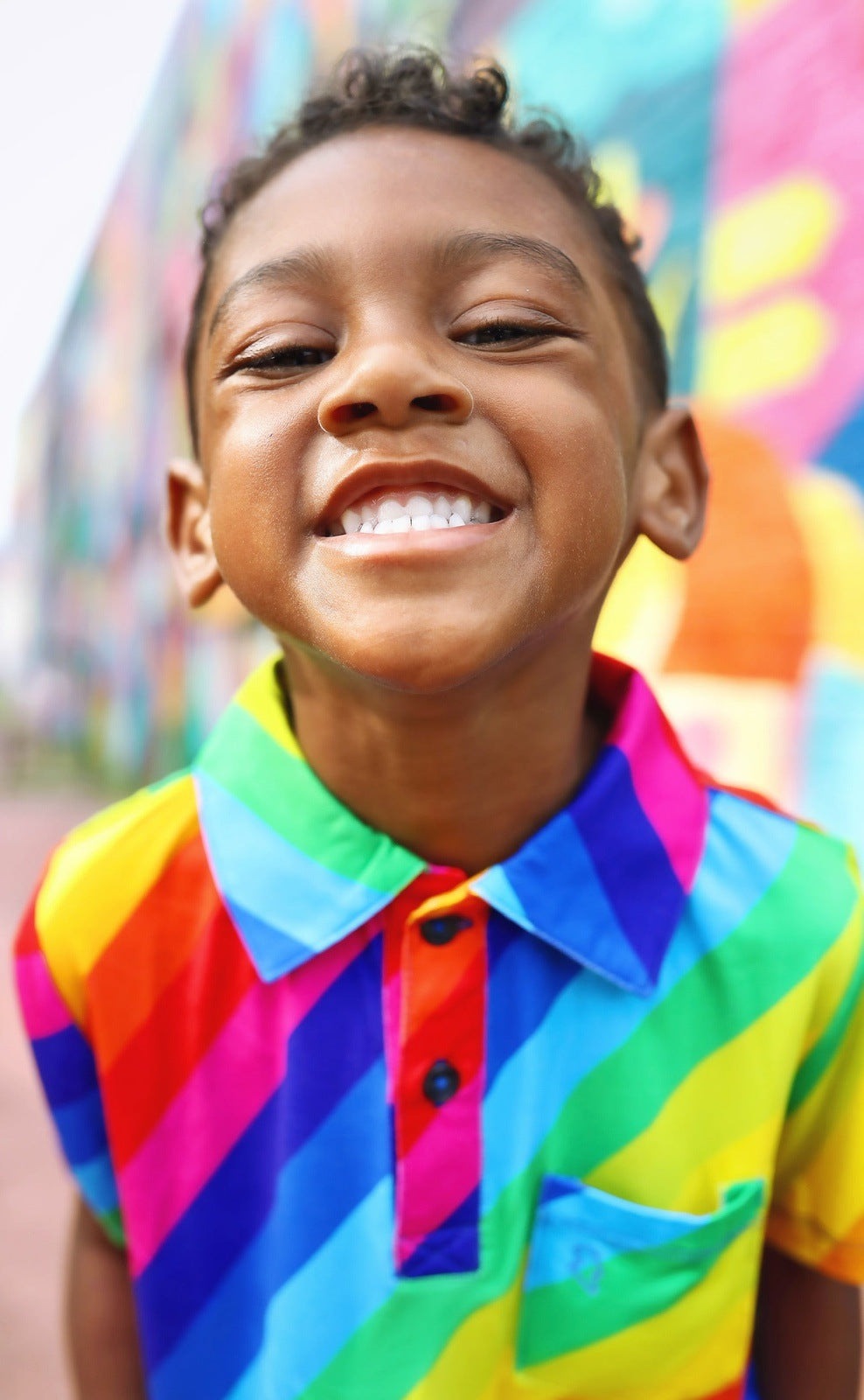 Rainbow Stripe Polo Shirt