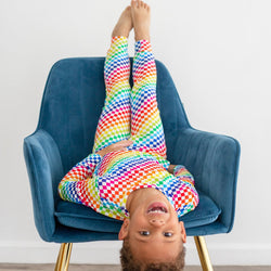 Collection of Checkerboard Long Sleeve PJ Set in a gallery layout