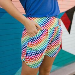 Image of Checkerboard Women's Lounge Shorts