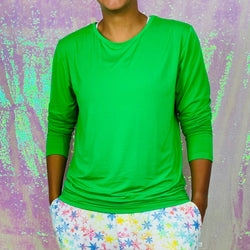 Image of Green Apple Men's Long Sleeve Lounge Crew