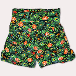 Image of Peacock Floral Women's Lounge Shorts PRE-SALE