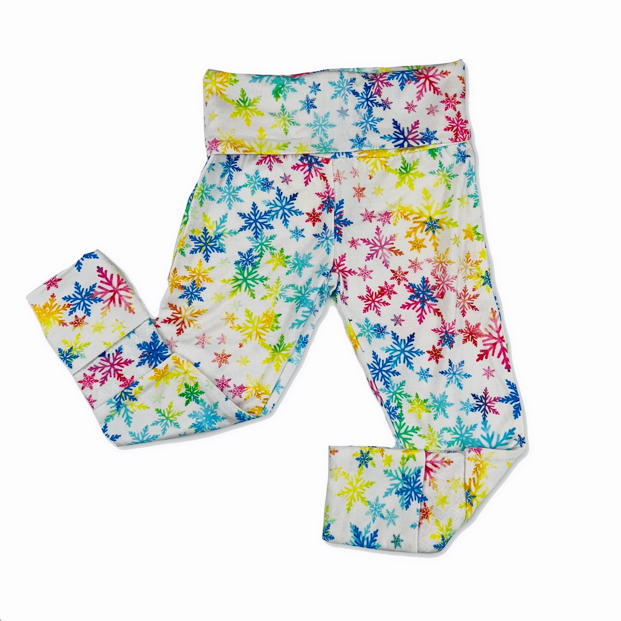 Rainbow Snowflakes Convertible Footie Lounge Pants