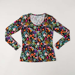 Image of Ornamental Women's Long Sleeve Lounge V-Neck