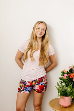 Image of Hydrangea Rose Women's Lounge Shorts PRE-SALE