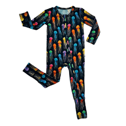 Image of Rainbow Jellies Zip Convertible Footie